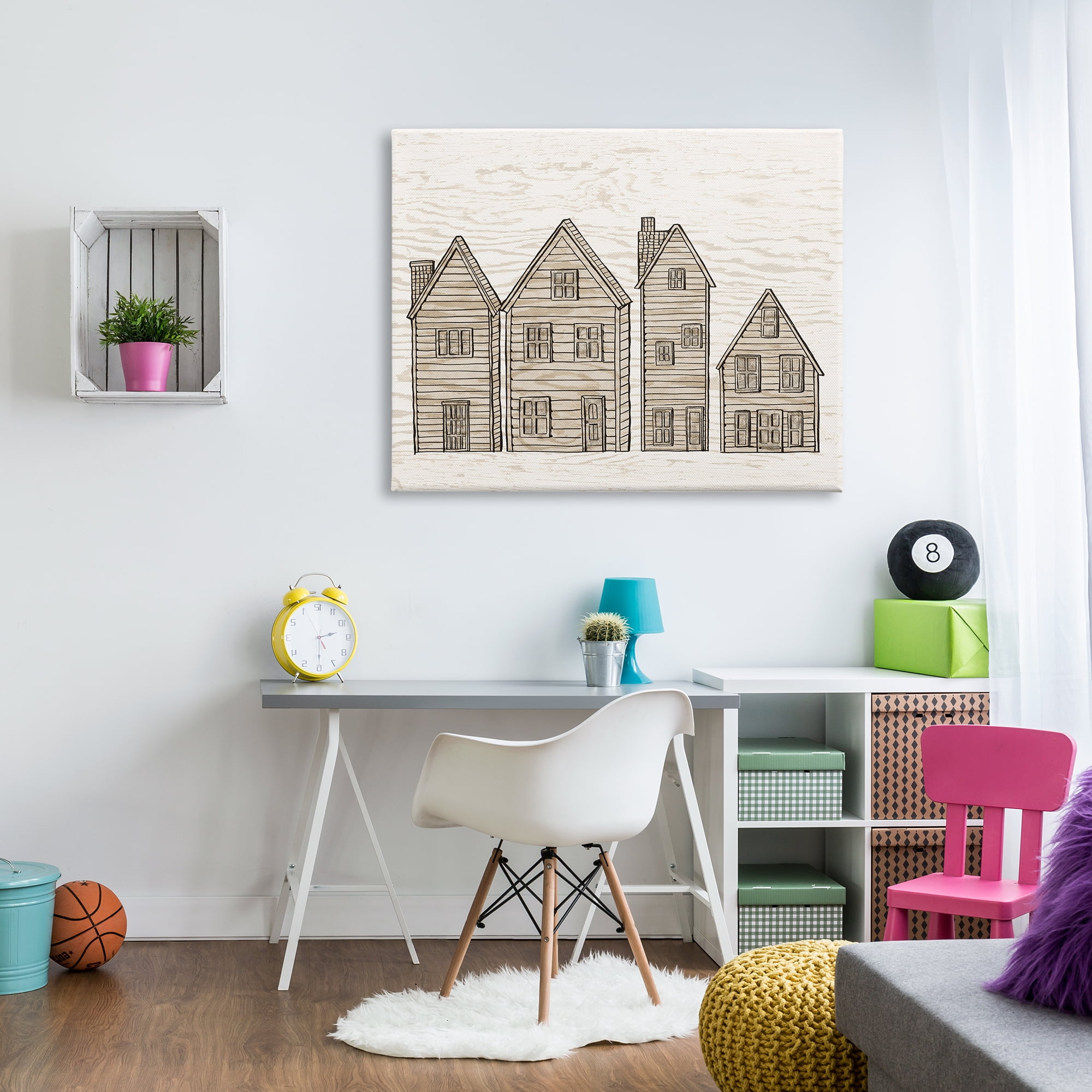 Stupell Industries Varied Neighborhood Houses Art - Wall