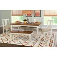 thumbnail image 3 of Linon Willow Wood 6 Piece Dining Set with Bench in Vanilla White/Honey, 3 of 20