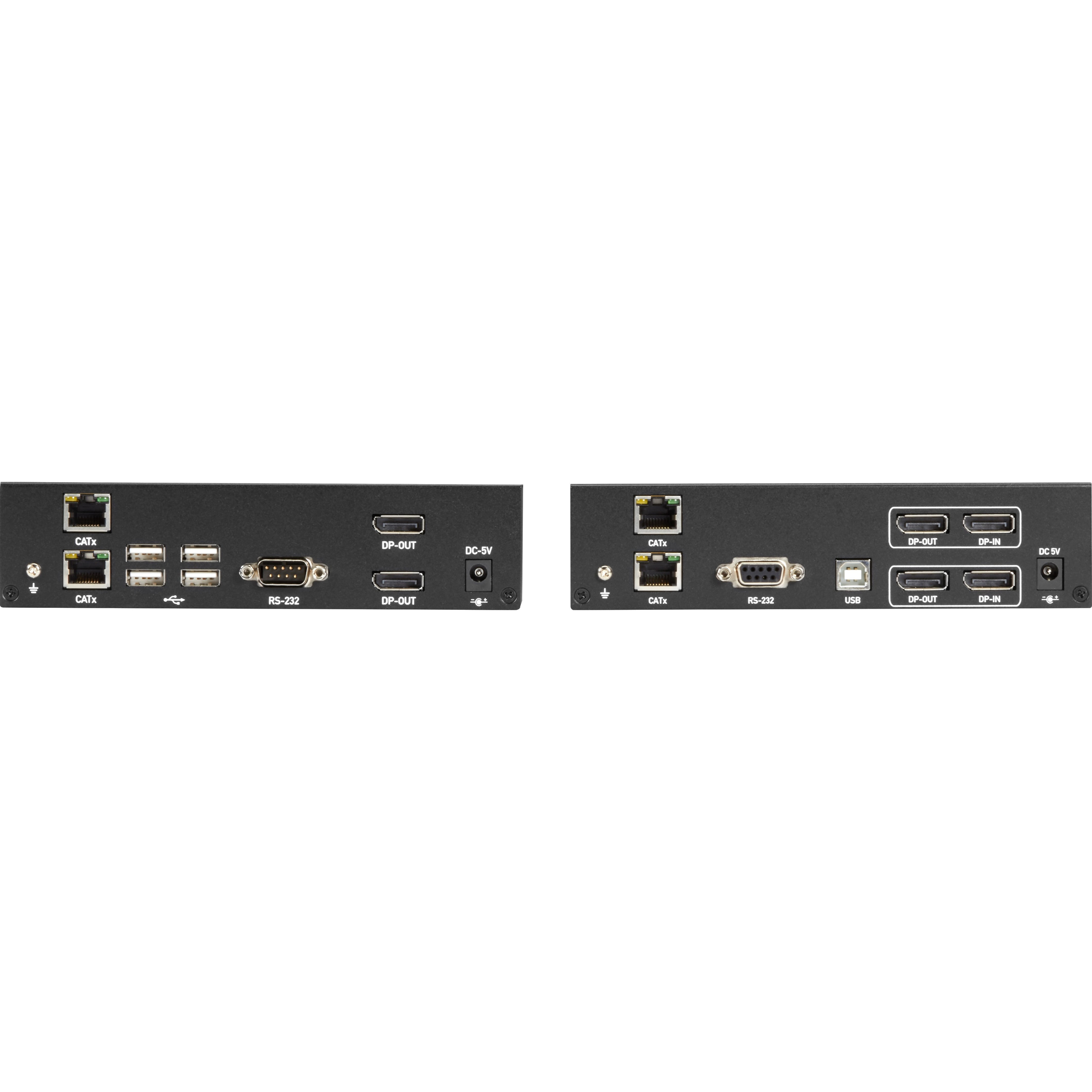 Black Box KVX Series KVXLCDP-200 KVM Extender over CATx - 4K, Dual-Head, DisplayPort, USB 2.0, Serial, Audio, Local Video