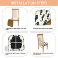 thumbnail image 4 of Ocean Seahorse Seat Covers for Dining Room Chairs Set Of 4,Stretch Printed Washable Chair Seat Cover with Elastic Ties and Button,Removable Waterproof Couch Cushion Covers, 4 of 6