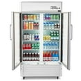 thumbnail image 3 of Premium Levella PRN165DX 16 cu ft Flat Front Double Door Beverage Refrigerator Silver, 3 of 4