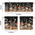 thumbnail image 2 of Mushroom Kitchen Curtains Valances and Tiers Set for Windows,Vintage Bathroom Window Curtain Valance 3 Piece Sets,Kitchen Decor for Living Room,54"x 24", 2 of 6