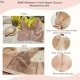 thumbnail image 4 of BIMEI Women's Zip Front Mastectomy Bra Wireless Post-Surgery Bra Active Soft Daily Bras with Removable Pads,Beige,L for 36ABCD, 4 of 6