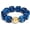 Bead bracelet-dark blue, variant on Multicolor Chunky Beaded Bracelet for Women Bold Acrylic Resin Stretch Bracelet Summer Beach Statement Bracelets Trendy Elastic Bangle Jewelry