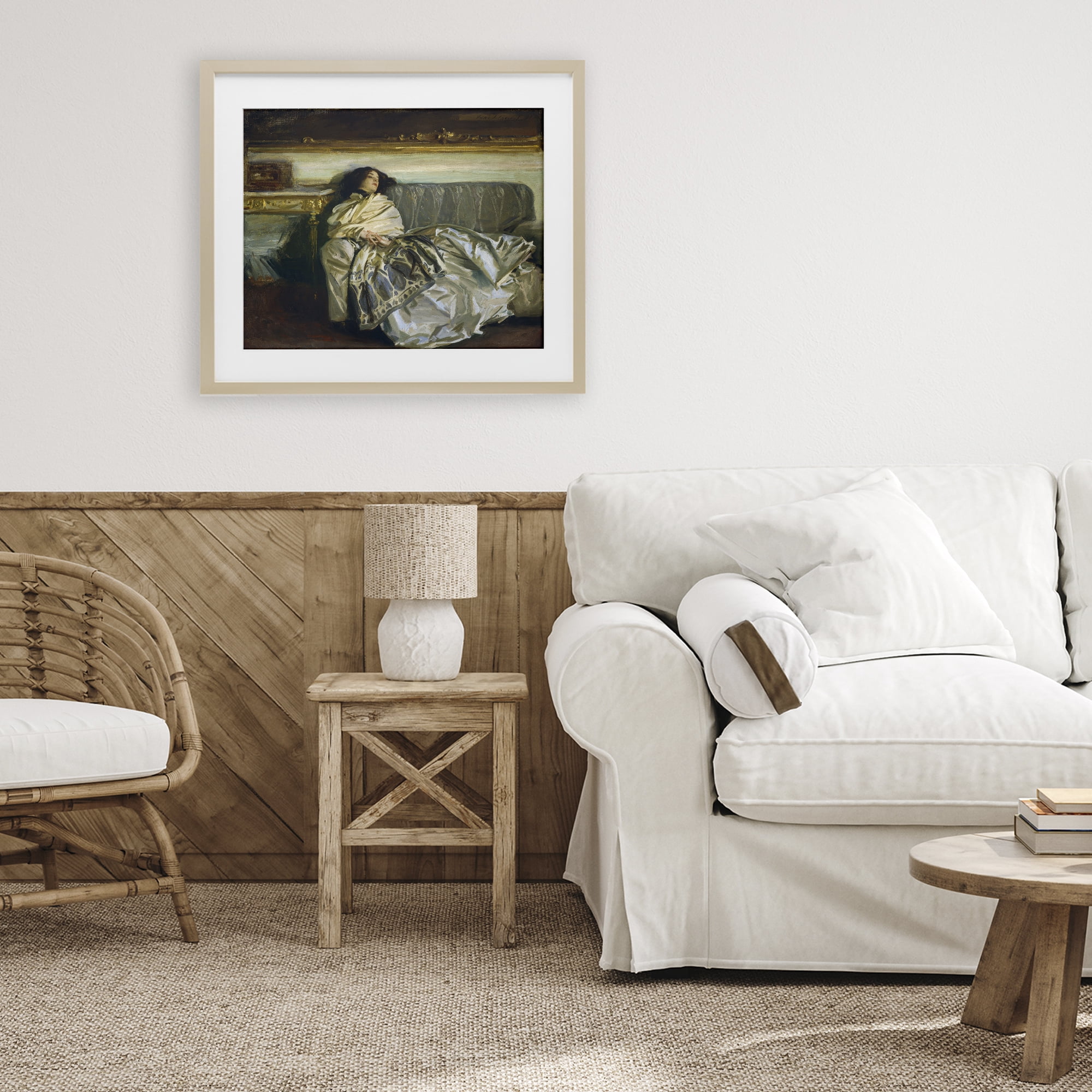 Stupell Industries Restful Woman Classic Birch Framed Print Under Glass, design by Lil' Rue