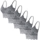 thumbnail image 1 of 5 piezas de sujetador de encaje con tirantes sólidos y huecos para mujer, ropa interior de poliéster, 1 of 1