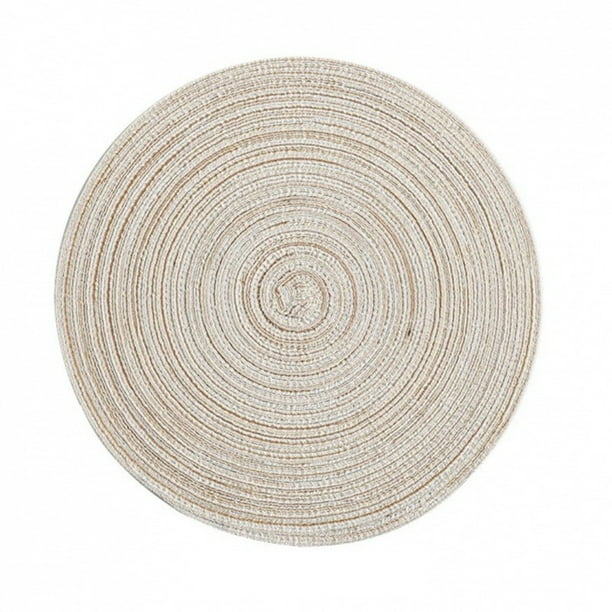 Cuencas para Cocina 4 Piezas Circulares Tejidos Alfombras, 15 Pulgadas, Adecuado para Platos, Alfombras de Cuenco, Tazas Y Otras Alfombras Aisladas Mesa Redonda de Cocina