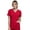 Red, variant on Cherokee iFlex Women Scrubs Top V-Neck Knit Panel CK605