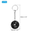 thumbnail image 2 of Uxcell Pickleball Keychain Mini Pickleball Ornament for Bags Backpacks Rackets Luggage Tags Party Favors Black 2Pack, 2 of 7