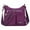 Purple, variant on Women Nylon Shoulder Bag Waterproof Elegant Daily Shopping Shoulder Bag