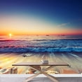 thumbnail image 3 of wall26 - Beautiful Sunrise Over The Horizon - Removable Wall Mural Self-Adhesive Large Wallpaper - 66x96 inches 66"x96" Artwork - 03, 3 of 6