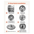 thumbnail image 5 of Grain Mill Grinder Plates - 2PCS Cast Iron Grinding Sheets for HN-2200/HN-3000, Corn Wheat Spice Mill Discs, Dry Food Grinder Replacement Parts, 5 of 9