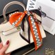 thumbnail image 2 of Luxury Long Silk Scarves 9.5x100cm Thin Narrow Hair/Bag Scarf Band Ribbon Women Neckerchief Headscarves Ladies Foulard Hairbands, 2 of 4