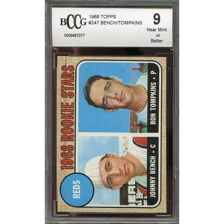 1968 Topps 247 Johnny Bench Cincinnati Reds Rookie Card Bgs Bccg