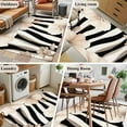 thumbnail image 6 of Stripes Floral Large Area Rugs for Bedroom Living Room, Soft Non Slip Carpet Bedside Rug, Spring Flower Zebra Animal Pattern Floral Rectangle Floor Cover Kitchen Accent Rug 3'x5' for Office, 6 of 9