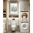thumbnail image 4 of Flower Canvas Art Flower Picture Bathroom Wall Decor Fraemd Floral Painting Vintage Artwork for Living Room Office Home Decoration Gallery Wrapped Ready to Hang(Flower-3,12.00"x18.00"), 4 of 6