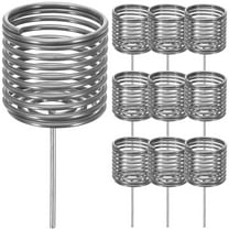 BESTOYARD Soil Insertion Fertilizer Baskets Silver Stainless Steel 10Pcs