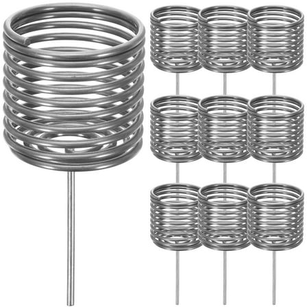 BESTOYARD Soil Insertion Fertilizer Baskets Silver Stainless Steel 10Pcs