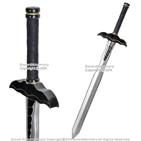 36" Fantasy Dark Knight Sword Black Bat Handle LARP Foam Latex Weapon