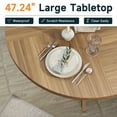 thumbnail image 3 of MARNUR Round Dining Table for 4 Persons 47" Kitchen Table for Dining Room Kitchen, Walnut (Only Table), 3 of 9