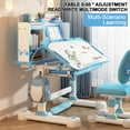 thumbnail image 4 of Jraner Height Adjustable Kids Study Table and Chair Set, Kids Desk and Chair Set, Children School Desk with Storage Drawer and Book Stand, Ergonomic Child Toddler Deskwith Sitting Posture Corrector, 4 of 8