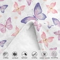 thumbnail image 4 of Butterfly Blanket for Girls, Butterfly Blanket for Baby Girls Kids, Soft Flannel Toddler Blanket Butterfly Easter Gift, Lightweight Fleece Throw for Birthday Children's Day Sofa Bed 50"x60", 4 of 8