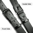 thumbnail image 5 of Punplita Men Belt Leather Belts for Men Black Belts for Jeans Pants, 5 of 6