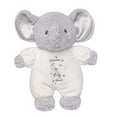 thumbnail image 2 of Little Me Sonajero de elefante de peluche con bordado Welcome to The World (blanco, 9 pulg Baby Starters Baby Starters, 2 of 2