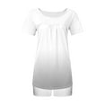 thumbnail image 7 of Two Piece Sets for Women Summer Plus Size Fashion Casual Round-Neck Short Sleeve Two-Piece Comfortable Home Pajamas Sports Set, 7 of 7