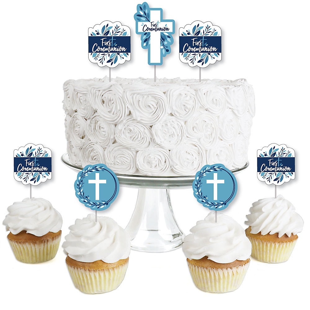20 PERSONALISED HOLY COMMUNION CONFIRMATION CUP CAKE FLAG Party Pick Food Topper 