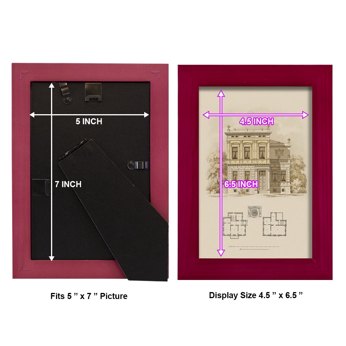 Estate and Plan III -Framed Print w/glass-Cherry Red