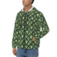 thumbnail image 3 of Kdxio Broccoli 3 Print Men Hoodies Casual Hoodies for Men with Zip Pockets Full Zip Long Sleeve Sweatshirt Sports Hooded Jacket-XX-Large, 3 of 5