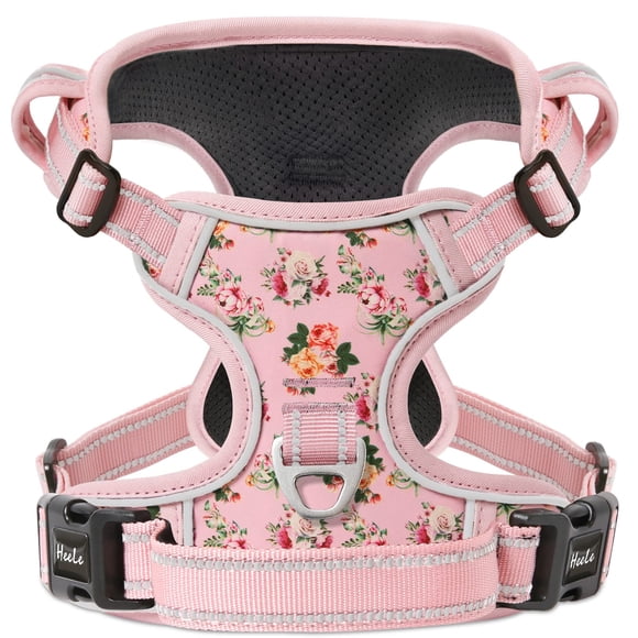 Arnés para perro HEELE XS antitirones reflectante con asa suave, rosa