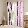 thumbnail image 3 of Manfei Cute Coquette Bow Blackout Curtains Set of 2 (38x54 Each),Black Geometric Stripes Living Room Curtains, 3 of 6