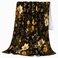 thumbnail image 2 of Enchanted Garden Moth Butterfly Black, Cozy Friendship Quote Scene, Warm Flannel Blanket for Living Room and Reading Nook, Art Lovers Thanksgiving Gift, Artistic Home Decor, 2 of 9