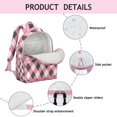 thumbnail image 4 of Moroccan plaid backpack, spacious student backpack with abstract checkered prints, ideal back to school gift, 4 of 6