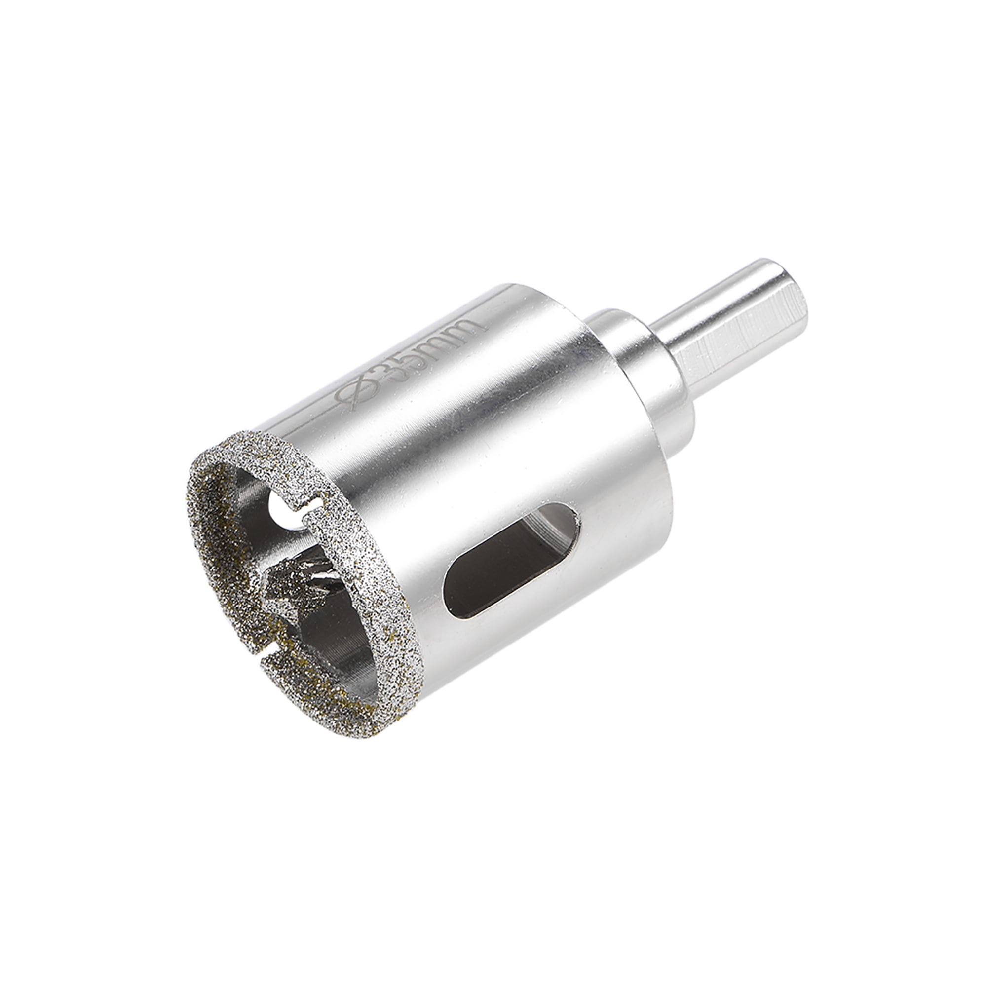Uxcell 35mm Glass Hole Saw Diamond Core Drill Bit with Center Pilot Bit, Size: 35 mm, Silver