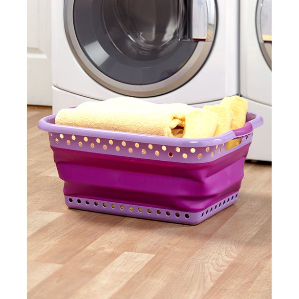 Collapsible Laundry BasketsPurple