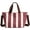 Red, variant on CoCopeaunts Crossbody Bag for Women Cotton Canvas Shoulder Bag Top Handle Handbag Striped Satchel Retro Casual Purse