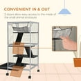 thumbnail image 6 of PawHut 4-Tier Small Animal Cage, Ferret Cage Large Chinchilla Cage, White, 6 of 9