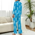 thumbnail image 3 of Top-kevin Women Long Sleeve Pajama Set Comfy Pjs Sets Seahorse Coral Bubbles 2 Piece Lounge Set, 3 of 6