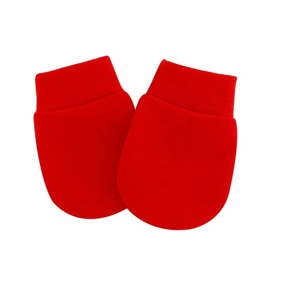Jinxiu Newborn Baby Mittens Infant Toddler Gloves Soft Cotton No Scratch Mittens Gloves For 0-6 Months Baby Boys Girls(4pairs, Red, Pink)