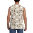 thumbnail image 4 of Lsque Cute Alpaca Print Men's Cotton Blend Sleeveless Muscle Shirts (S-3XL)- Moisture Wicking, Odor Protection, UPF 30+,3X-Large, 4 of 8