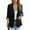 Black, variant on Women's Fashion Casual Slim Fit Blazer - Three-Quarter Rolled Sleeve, Button Front, Black, XXL