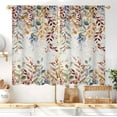 thumbnail image 2 of Fall Leaves Kitchen Curtains 27.5W X 39L Inches 2 Panels Autumn Eucalyptus Leaf Watercolor Botanical Small Short Cafe Tier Curtains Yellow Gold Plant Window Drapes Treatment Bathroom Decor, 2 of 7
