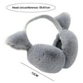 thumbnail image 6 of Eoperou Winter Warm Earmuffs Super Soft Ultra-Thick Friendly to Skin Solid Color Women Earmuffs Ear Cover with Cat Ears, 6 of 8