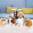 thumbnail image 3 of Bichon Frise Regalo electrónico de la novedad del perro del animal relleno del juguete del bebé de la felpa de 18cm/7inch para los niños, 3 of 5