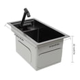 thumbnail image 5 of Single Bowl Kitchen Bar Sink Hidden Drop-In Kitchen Sink with Folding Faucet 16.9*9.8*8.7in for Homes, Restaurants, Dessert Shops, 5 of 21