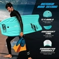 thumbnail image 3 of WAVEWOLF 42.5" Hardslick Pro Body Board - Lightning Yellow with Wrist Leash, 3 of 8