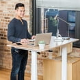 thumbnail image 2 of Stand Up Desk Store Electric Adjustable Height Standing Desk with Programmable Memory (White Frame/Natural Walnut Top, 48" Wide), 2 of 5